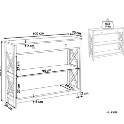 Beliani MONTGOMERY - Consoletafel - Wit - MDF