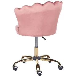 Beliani MONTICELLO - Bureaustoel - Roze - Fluweel
