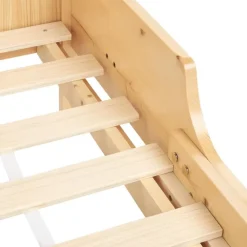 Beliani MONTIGNY - Uitschuifbaar kinderbed - Lichtbruin - Dennenhout