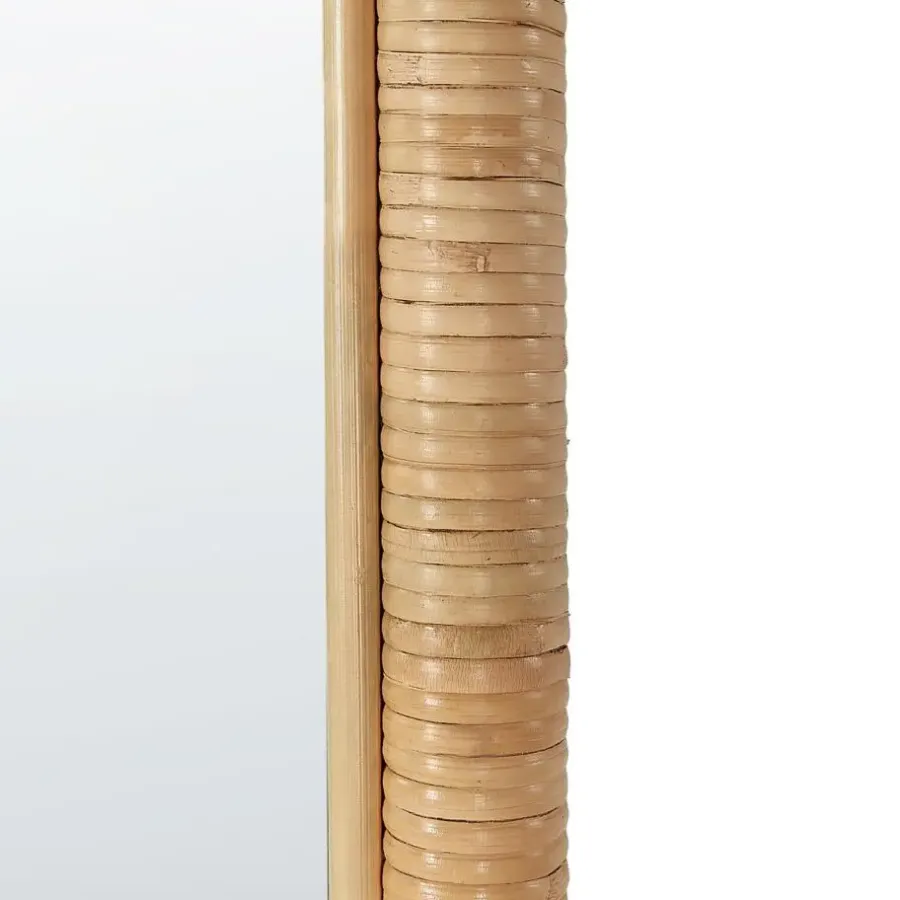 Leen Bakker MONTOT - Staande spiegel - Naturel - Rotan