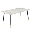 Loft24 Monza - Eettafel 120x80 cm 6 zitplaatsen wit marmer look