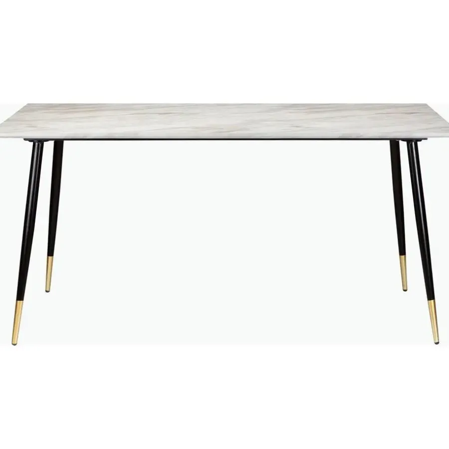 Loft24 Monza - Eettafel 120x80 cm 6 zitplaatsen wit marmer look