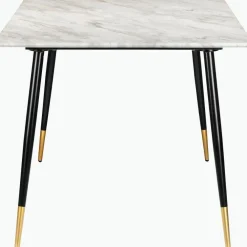 Loft24 Monza - Eettafel 120x80 cm 6 zitplaatsen wit marmer look