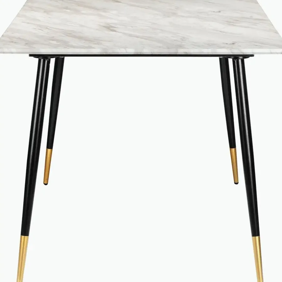 Loft24 Monza - Eettafel 120x80 cm 6 zitplaatsen wit marmer look