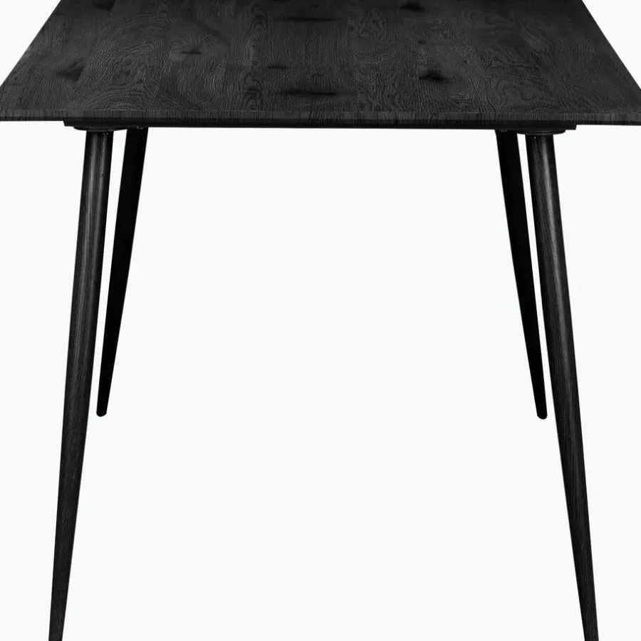 Rechthoekige Eettafels-Loft24 Monza - Eettafel 160x90 cm 6 zitplaatsen zwart hout look