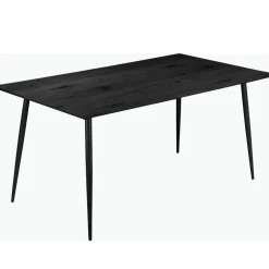 Rechthoekige Eettafels-Loft24 Monza - Eettafel 120x80 cm 6 zitplaatsen zwart hout look
