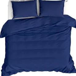 Moodit Dekbedovertrek Basil Navy Blue - Tweepersoons - 200 x 220 cm - Katoen
