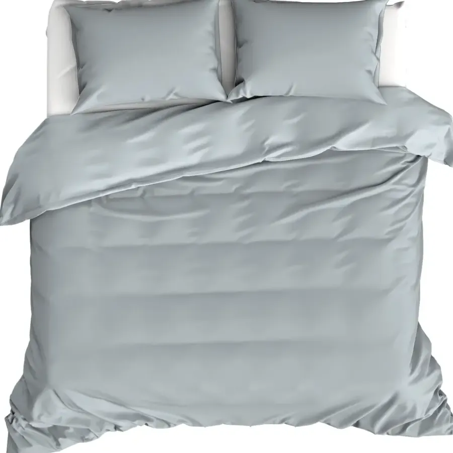Moodit Dekbedovertrek Basil Stone Blue - Tweepersoons - 200 x 220 cm - Katoen