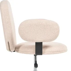 Bureaustoelen|Bureaustoelen-Leen Bakker MORAGA - Bureaustoel - Beige - Bouclé