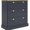 Loft24 Motala - Commode met 3 laden en grijs hout effect
