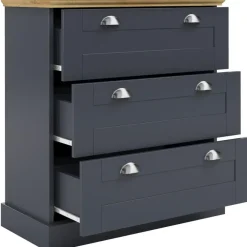 Loft24 Motala - Commode met 3 laden en grijs hout effect