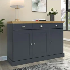 Dressoirs-Loft24 Motala - Dressoir met 3 deuren en 3 laden grijs