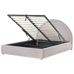 Twijfelaars-Leen Bakker MOUZON - Bed met opbergruimte - Beige - 140 x 200 cm - Stof