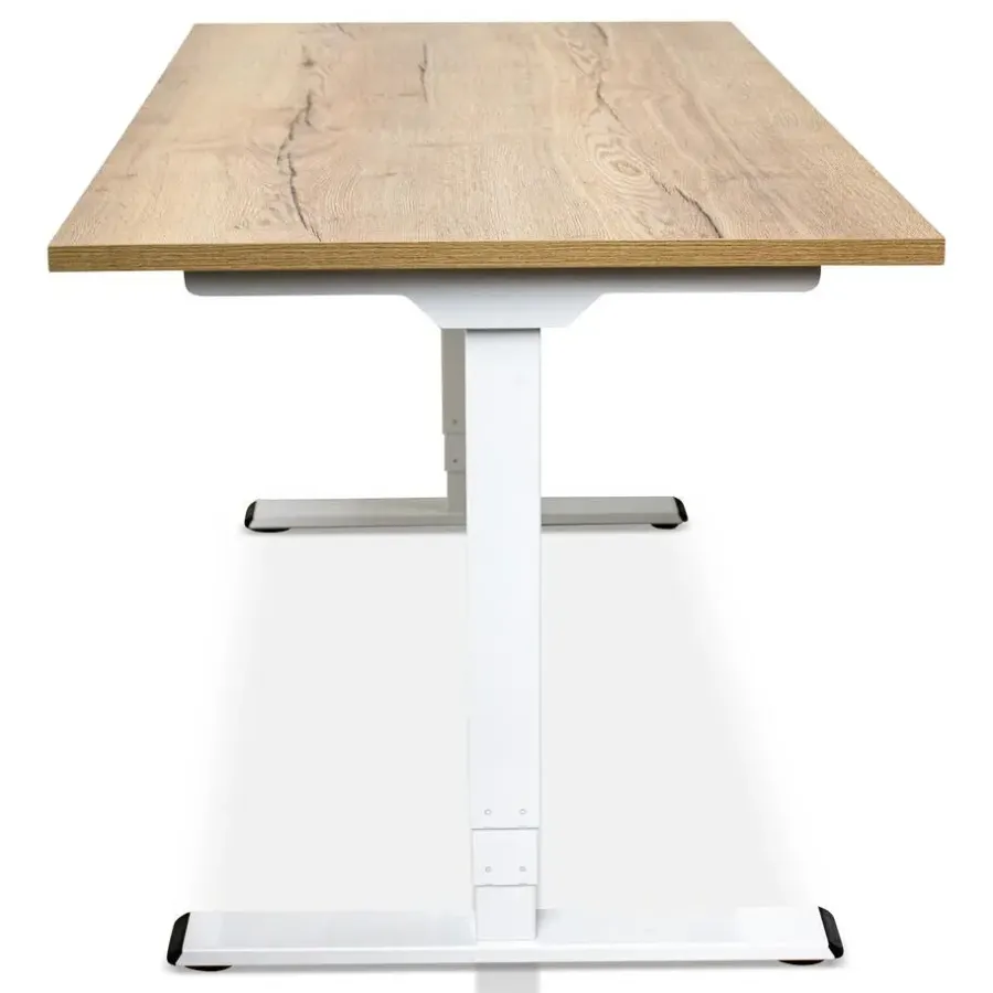 Zit-Sta-Bureaus-Lineaflex MRC MRC COMFORT elektrisch ARBO zit-sta bureau - 180x80cm - wit - robuust eiken