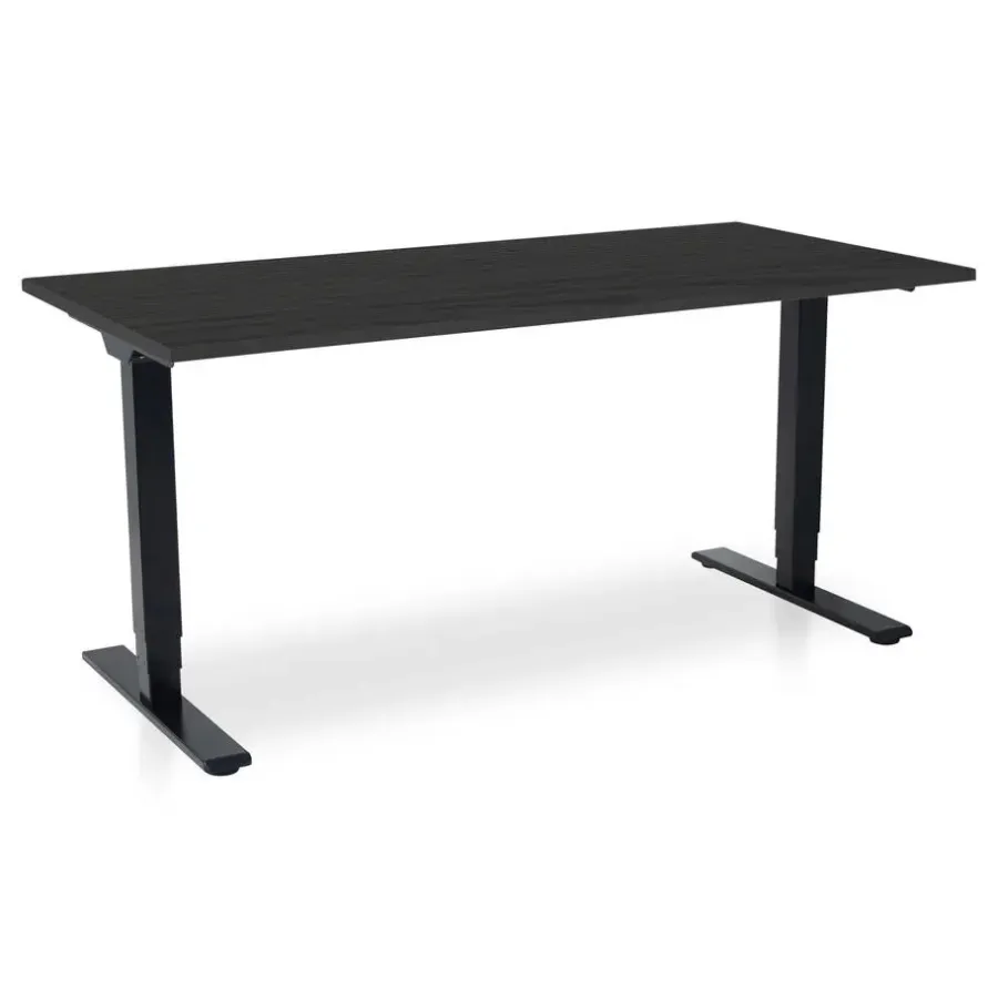 Zit-Sta-Bureaus-Lineaflex MRC MRC COMFORT elektrisch ARBO zit-sta bureau - 160x80cm - zwart eiken