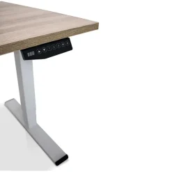 Lineaflex MRC MRC COMFORT elektrisch ARBO zit-sta bureau - 140x80cm - wit - midden eiken