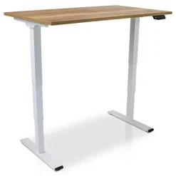 Lineaflex MRC MRC COMFORT elektrisch ARBO zit-sta bureau - 140x80cm - wit - robuust eiken