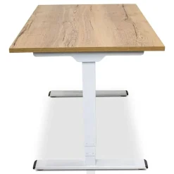 Lineaflex MRC MRC COMFORT elektrisch ARBO zit-sta bureau - 140x80cm - wit - robuust eiken