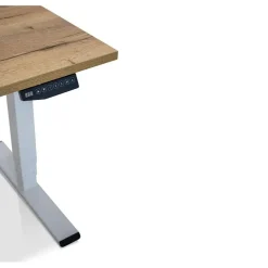 Lineaflex MRC MRC COMFORT elektrisch ARBO zit-sta bureau - 140x80cm - wit - robuust eiken