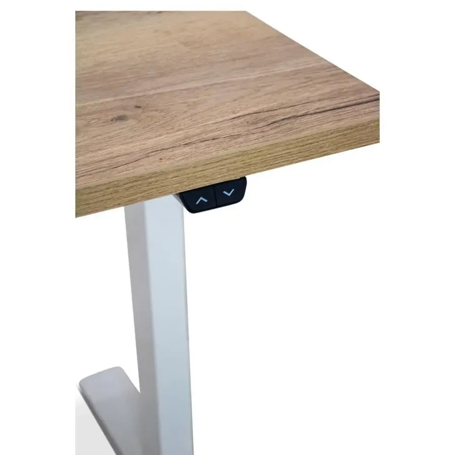 Zit-Sta-Bureaus-Lineaflex MRC MRC EASY elektrisch ARBO zit-sta bureau - 120x80cm - wit - robuust eiken