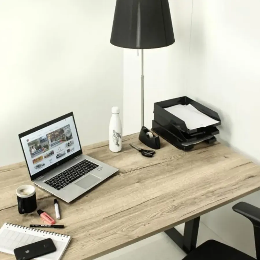 Zit-Sta-Bureaus-MRC EASY elektrisch ARBO zit-sta bureau - 120x80 cm - robuust eiken