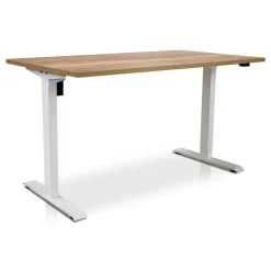 Zit-Sta-Bureaus-Lineaflex MRC MRC EASY elektrisch ARBO zit-sta bureau - 140x80cm - wit - robuust eiken