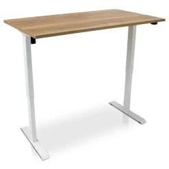 Zit-Sta-Bureaus-Lineaflex MRC MRC EASY elektrisch ARBO zit-sta bureau - 140x80cm - wit - robuust eiken