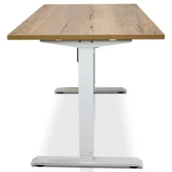 Zit-Sta-Bureaus-Lineaflex MRC MRC EASY elektrisch ARBO zit-sta bureau - 140x80cm - wit - robuust eiken