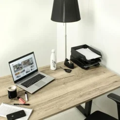 Zit-Sta-Bureaus-MRC EASY elektrisch ARBO zit-sta bureau - 140x80 cm - robuust eiken