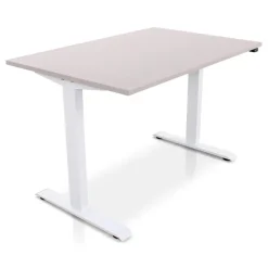 Zit-Sta-Bureaus-Lineaflex MRC MRC EASY Zit-Sta Bureau – Elektrisch Verstelbaar – 140x80 cm – Blad Sand Grey