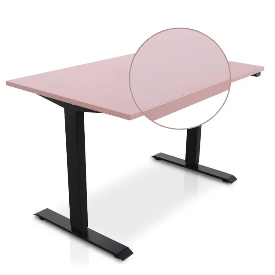 Lineaflex MRC MRC EASY Zit-Sta Bureau – Elektrisch Verstelbaar – 140x80 cm – Blad Dusty Rose