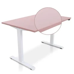Zit-Sta-Bureaus-Lineaflex MRC MRC EASY Zit-Sta Bureau – Elektrisch Verstelbaar – 120x80 cm – Blad Dusty Rose