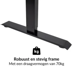Zit-Sta-Bureaus-Lineaflex MRC MRC EASY Zit-Sta Bureau – Elektrisch Verstelbaar – 160x80 cm – Blad Sand Grey