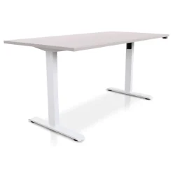 Zit-Sta-Bureaus-Lineaflex MRC MRC EASY Zit-Sta Bureau – Elektrisch Verstelbaar – 160x80 cm – Blad Sand Grey