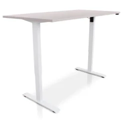 Zit-Sta-Bureaus-Lineaflex MRC MRC EASY Zit-Sta Bureau – Elektrisch Verstelbaar – 160x80 cm – Blad Sand Grey
