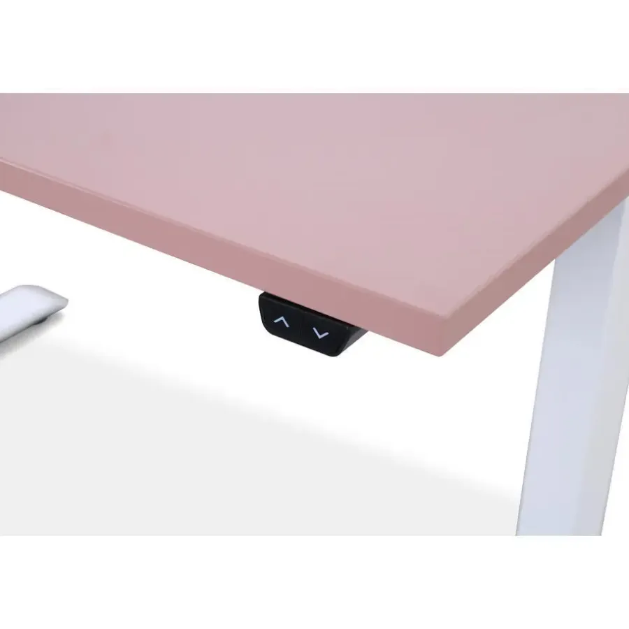 Lineaflex MRC MRC EASY Zit-Sta Bureau – Elektrisch Verstelbaar – 140x80 cm – Blad Dusty Rose