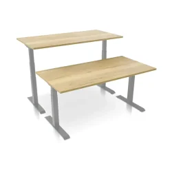 Zit-Sta-Bureaus-MRC PRO elektrisch ARBO zit-sta bureau - 140x80 cm robuust eiken