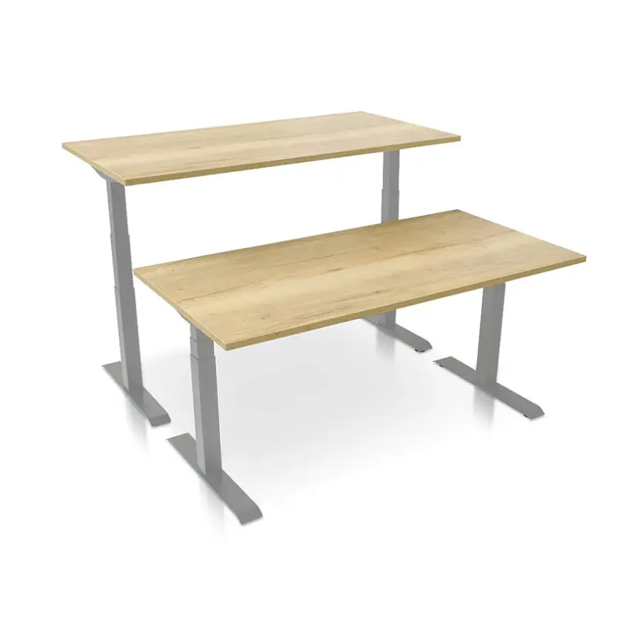 Zit-Sta-Bureaus-MRC PRO elektrisch ARBO zit-sta bureau - 140x80 cm robuust eiken