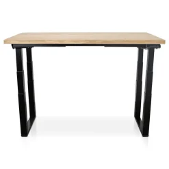 Zit-Sta-Bureaus-Lineaflex MRC MRC PRO Solid zit-sta bureau massief eiken blad 120x80 zwart NEN-EN527