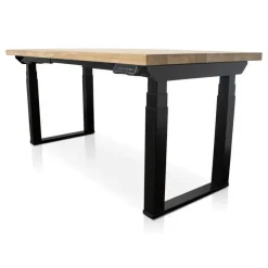 Zit-Sta-Bureaus-Lineaflex MRC MRC PRO Solid zit-sta bureau massief eiken blad 120x80 zwart NEN-EN527