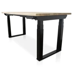 Lineaflex MRC MRC PRO Solid zit-sta bureau massief boomstamblad 180x90 zwart NEN-EN527