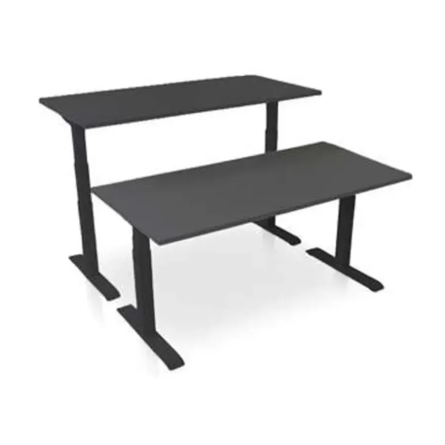 MRC PRO-L 2.0 elektrisch ARBO zit-sta bureau - 160x80 - zwart eiken