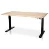 Zit-Sta-Bureaus-Lineaflex MRC MRC Zit-sta bureau massief boomstamblad 120x80 zwart frame NEN-EN 527
