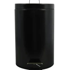Prullenbakken-MSV badkamer/toilet pedaalemmer - zwart - 12 liter - 25 x 40 cm