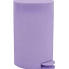 MSV kleine Pedaalemmer - kunststof - lila paars - 3L - 15 x 27 cm