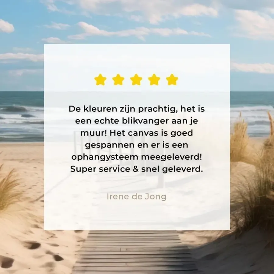 MuchoWow Canvas Schilderij 90x60cm Raam Zee Kust Natuur