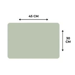 MuchoWow Placemat (6stuks) 45x30cm Mintgroen Effen kleur