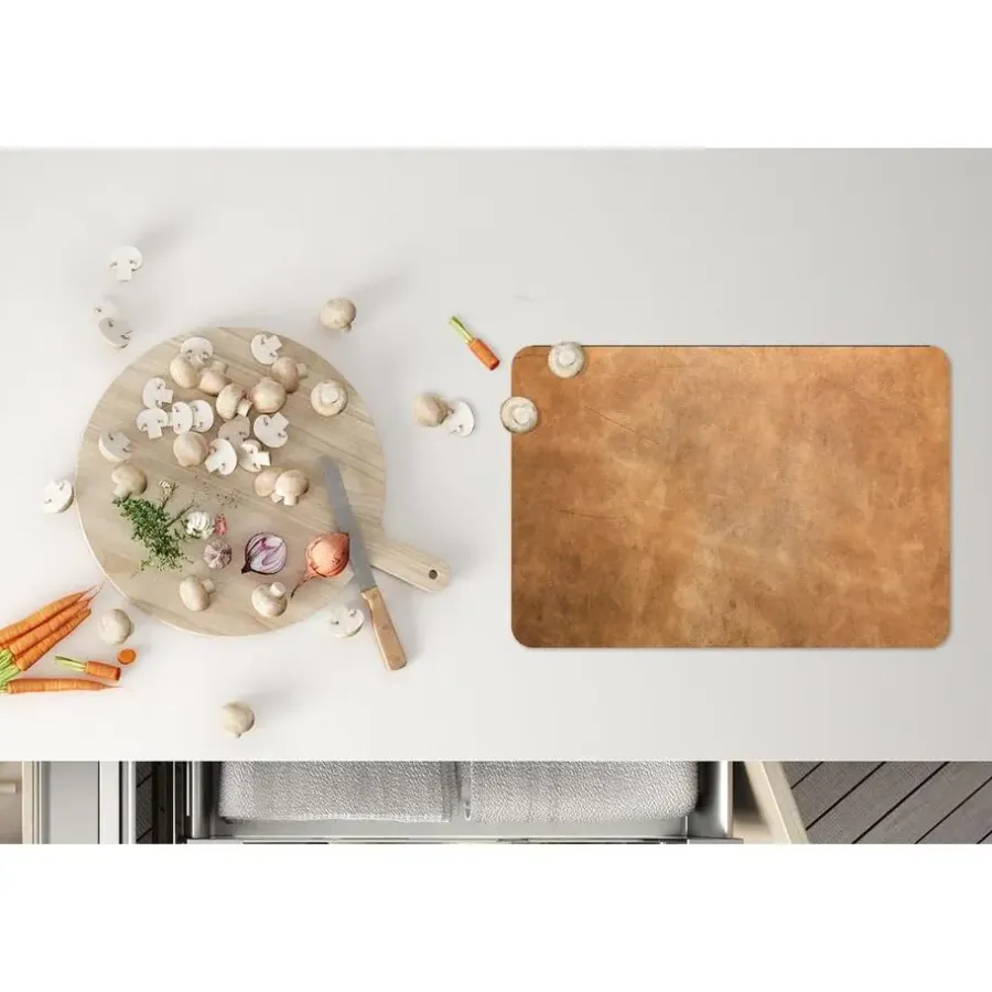 Placemats-MuchoWow Placemat (6stuks) 45x30cm Leer Structuur Lederlook