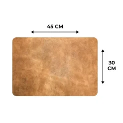 Placemats-MuchoWow Placemat (6stuks) 45x30cm Leer Structuur Lederlook