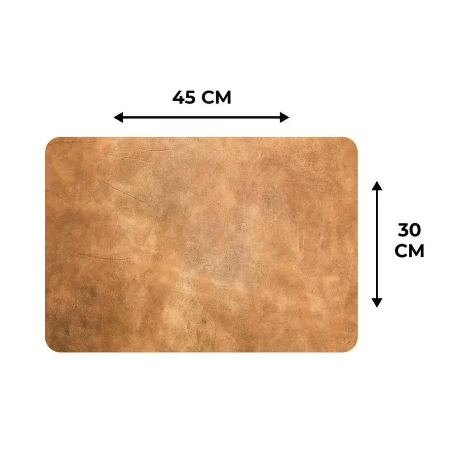 Placemats-MuchoWow Placemat (6stuks) 45x30cm Leer Structuur Lederlook